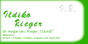 ildiko rieger business card